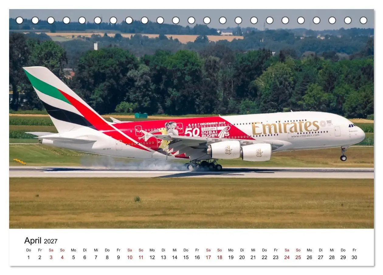 Bild: 9783569031692 | Flugzeuge von Airbus 2027 (Tischkalender 2027 DIN A5 quer),...