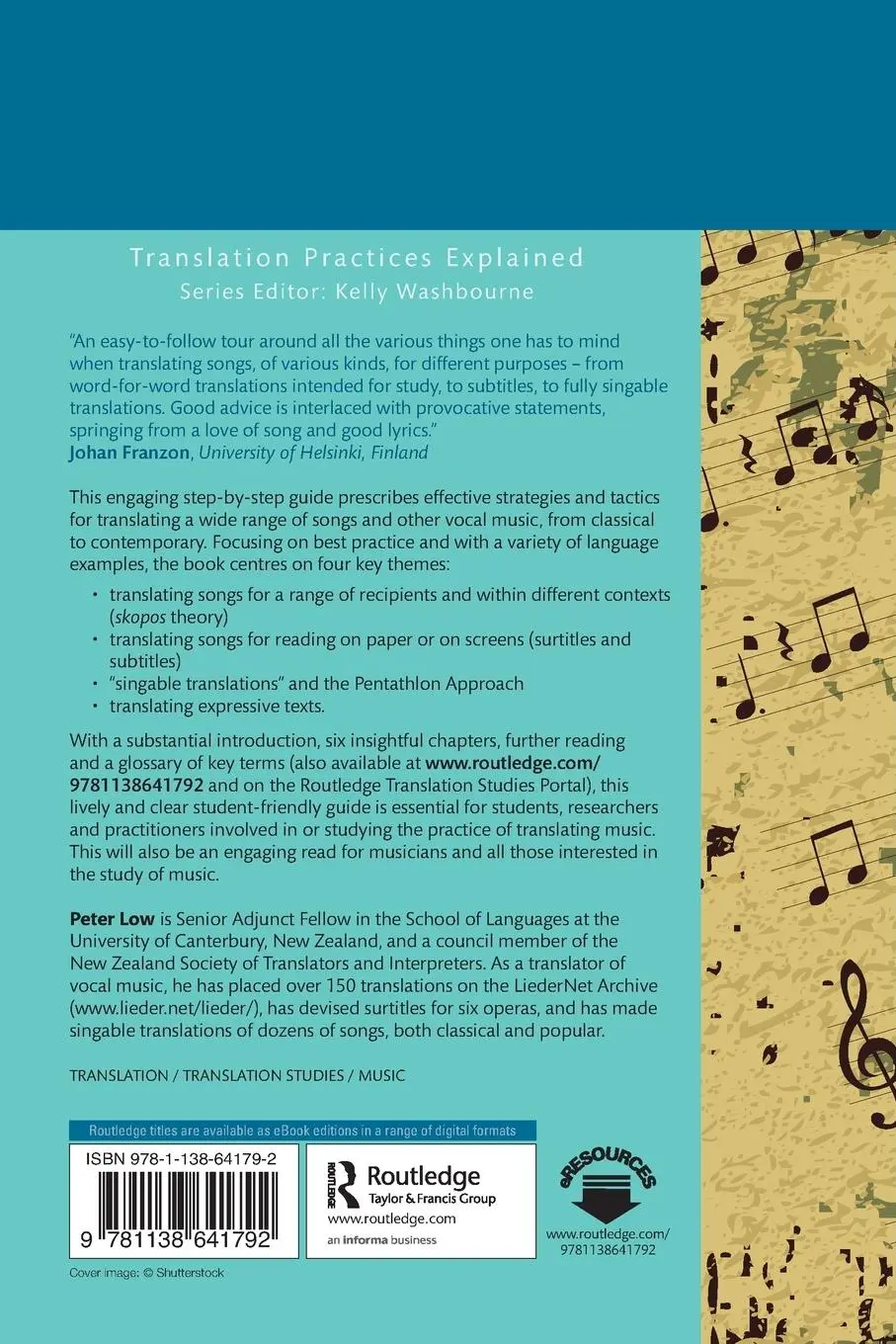 Rückseite: 9781138641792 | Translating Song | Lyrics and Texts | Peter Low | Taschenbuch | 2016