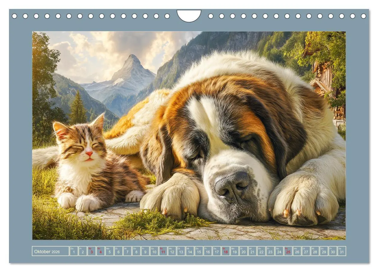 Bild: 9783457461792 | Königliche Bernhardiner. Die sanften Riesen der Alpen (Wandkalender...