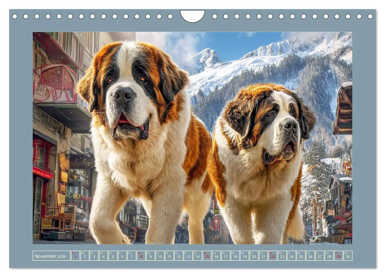 Bild: 9783457461792 | Königliche Bernhardiner. Die sanften Riesen der Alpen (Wandkalender...