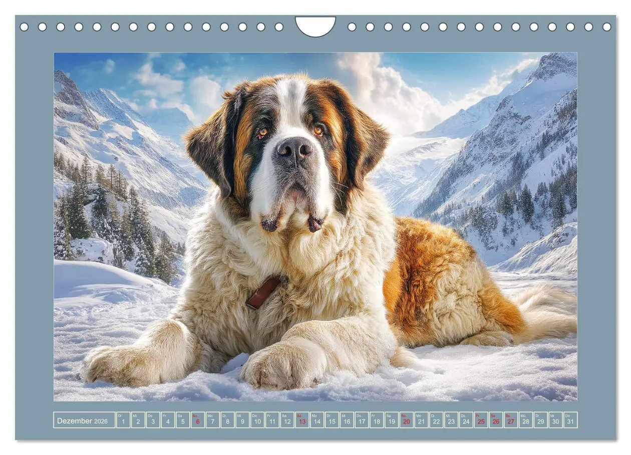 Bild: 9783457461792 | Königliche Bernhardiner. Die sanften Riesen der Alpen (Wandkalender...