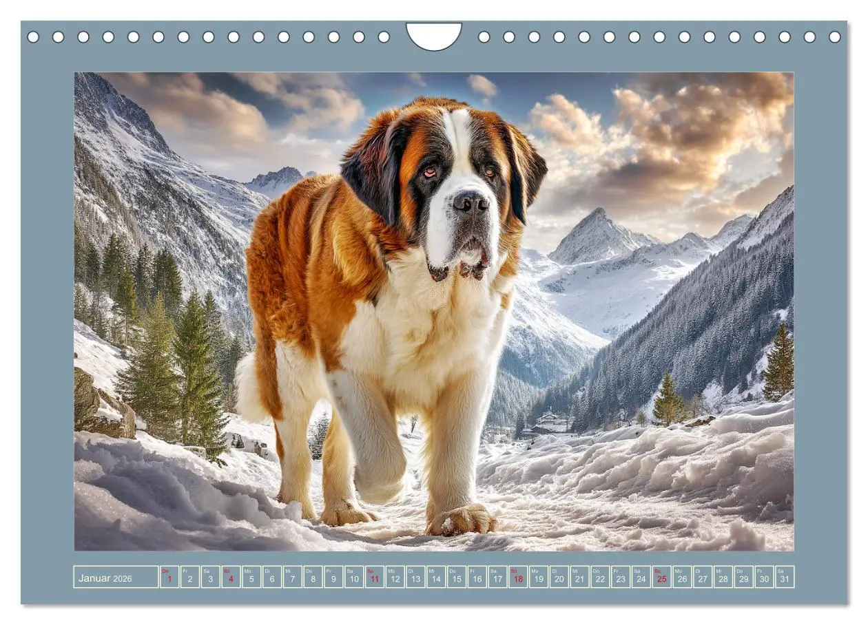 Bild: 9783457461792 | Königliche Bernhardiner. Die sanften Riesen der Alpen (Wandkalender...