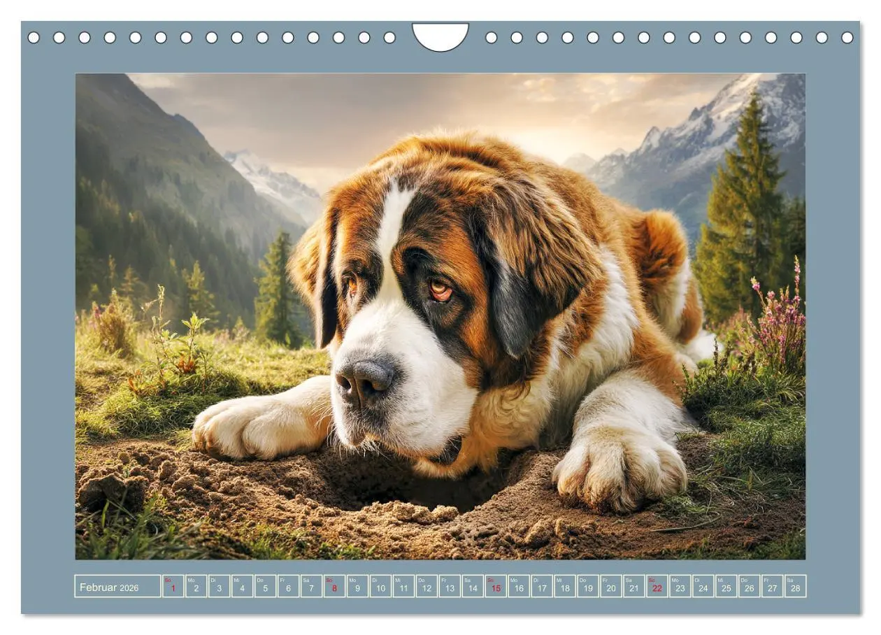 Bild: 9783457461792 | Königliche Bernhardiner. Die sanften Riesen der Alpen (Wandkalender...