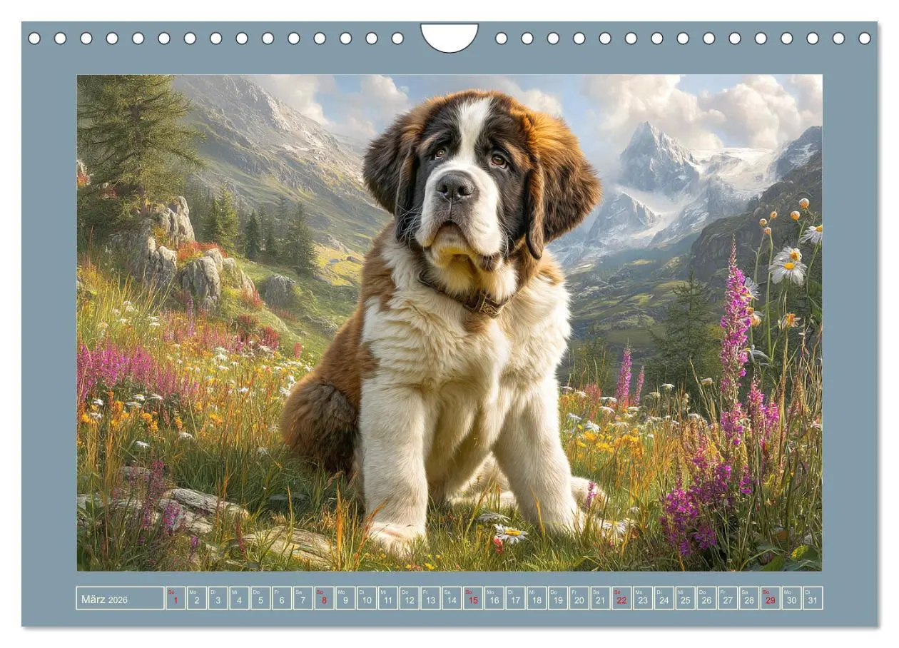 Bild: 9783457461792 | Königliche Bernhardiner. Die sanften Riesen der Alpen (Wandkalender...