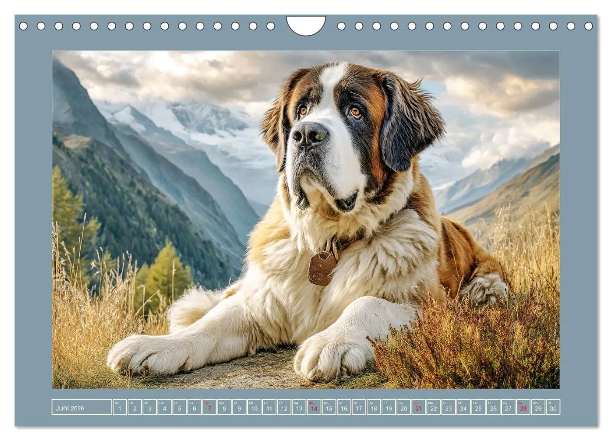 Bild: 9783457461792 | Königliche Bernhardiner. Die sanften Riesen der Alpen (Wandkalender...
