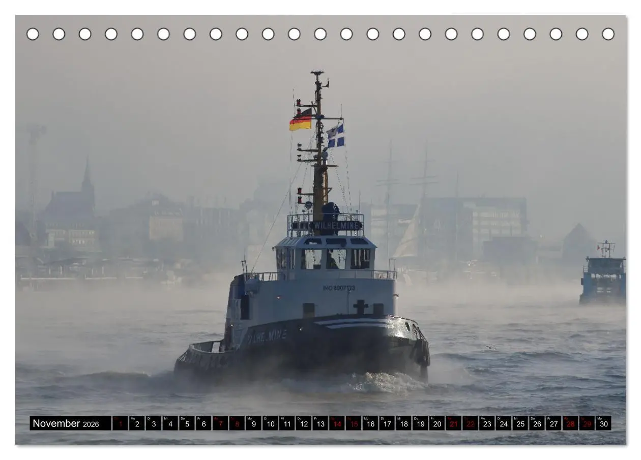 Bild: 9783457601792 | Shipspotting Hamburg (Tischkalender 2026 DIN A5 quer), CALVENDO...