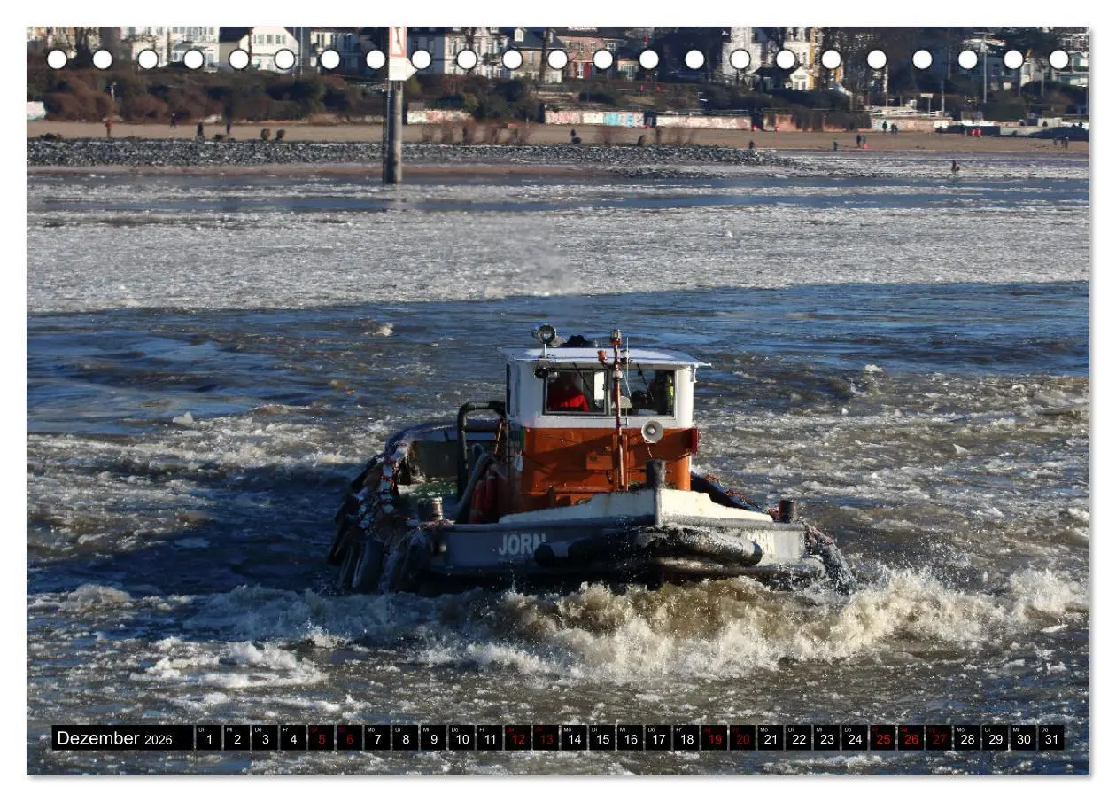 Bild: 9783457601792 | Shipspotting Hamburg (Tischkalender 2026 DIN A5 quer), CALVENDO...
