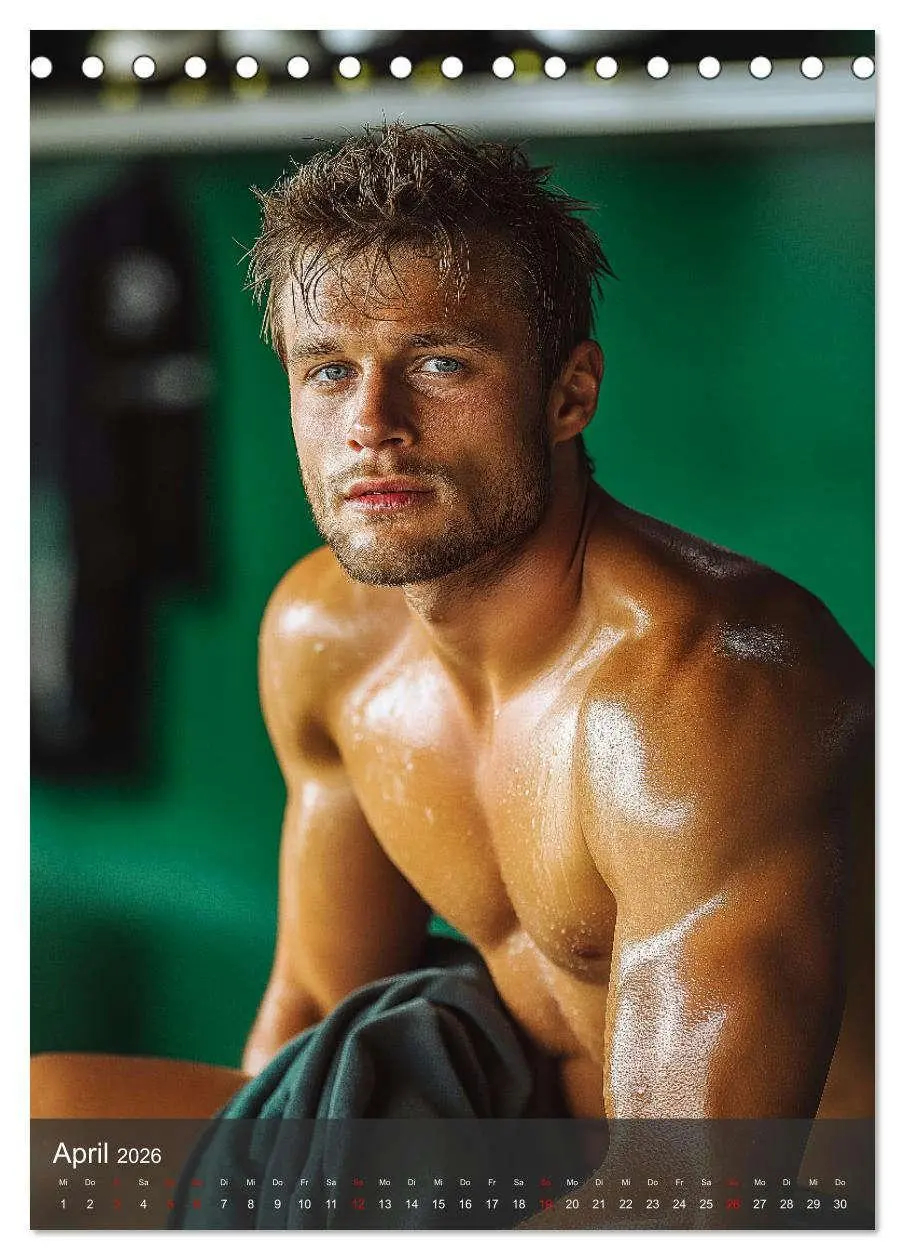 Bild: 9783516241792 | SEXY MÄNNER - Muskeln im Männerkalender (Tischkalender 2026 DIN A5...