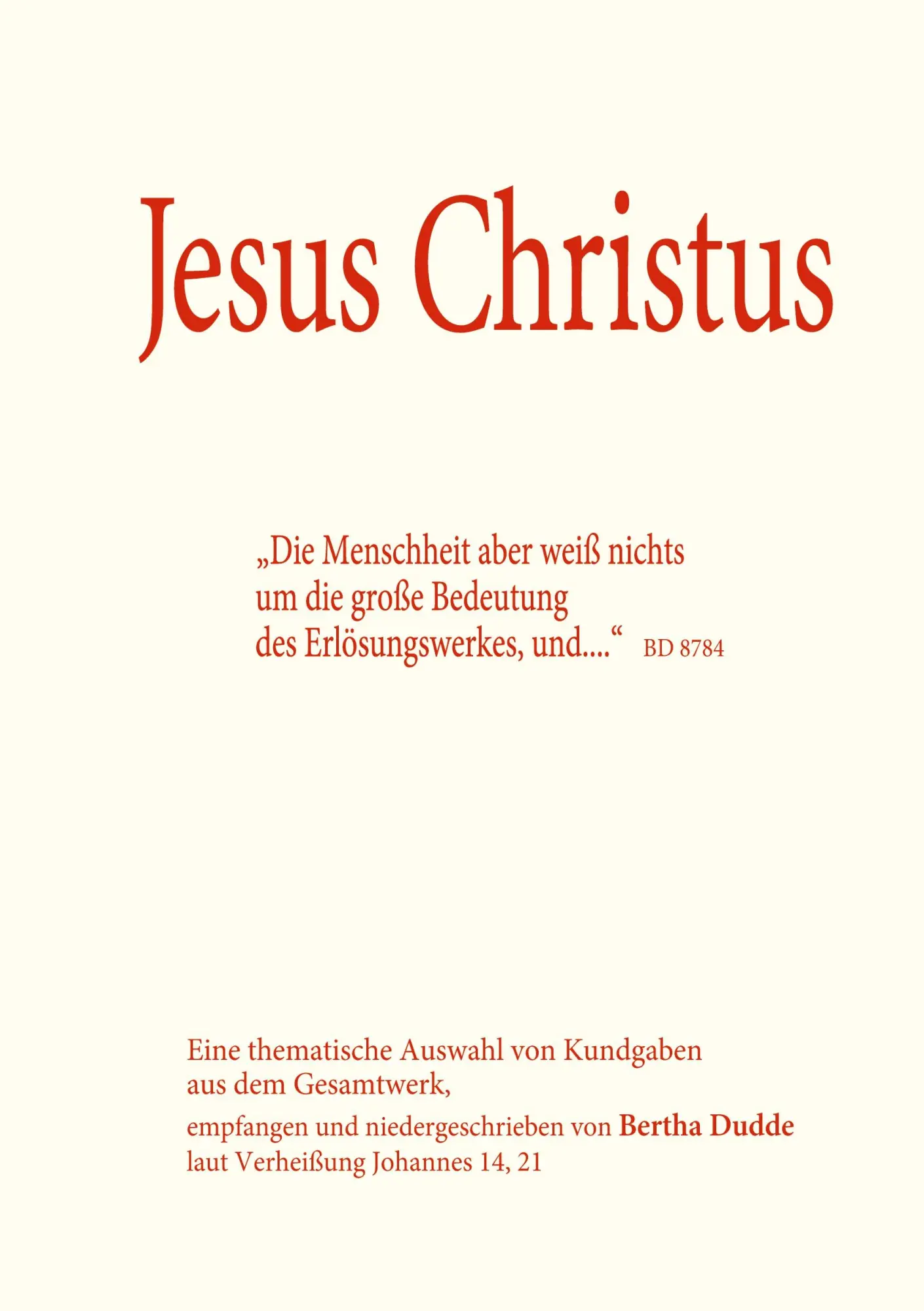 Cover: 9783757811792 | Buch Jesus Christus | Bertha Dudde | Taschenbuch | 292 S. | Deutsch