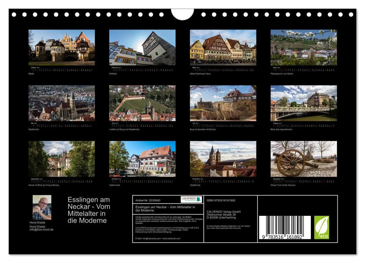 Bild: 9783516161892 | Esslingen am Neckar - Vom Mittelalter in die Moderne (Wandkalender...