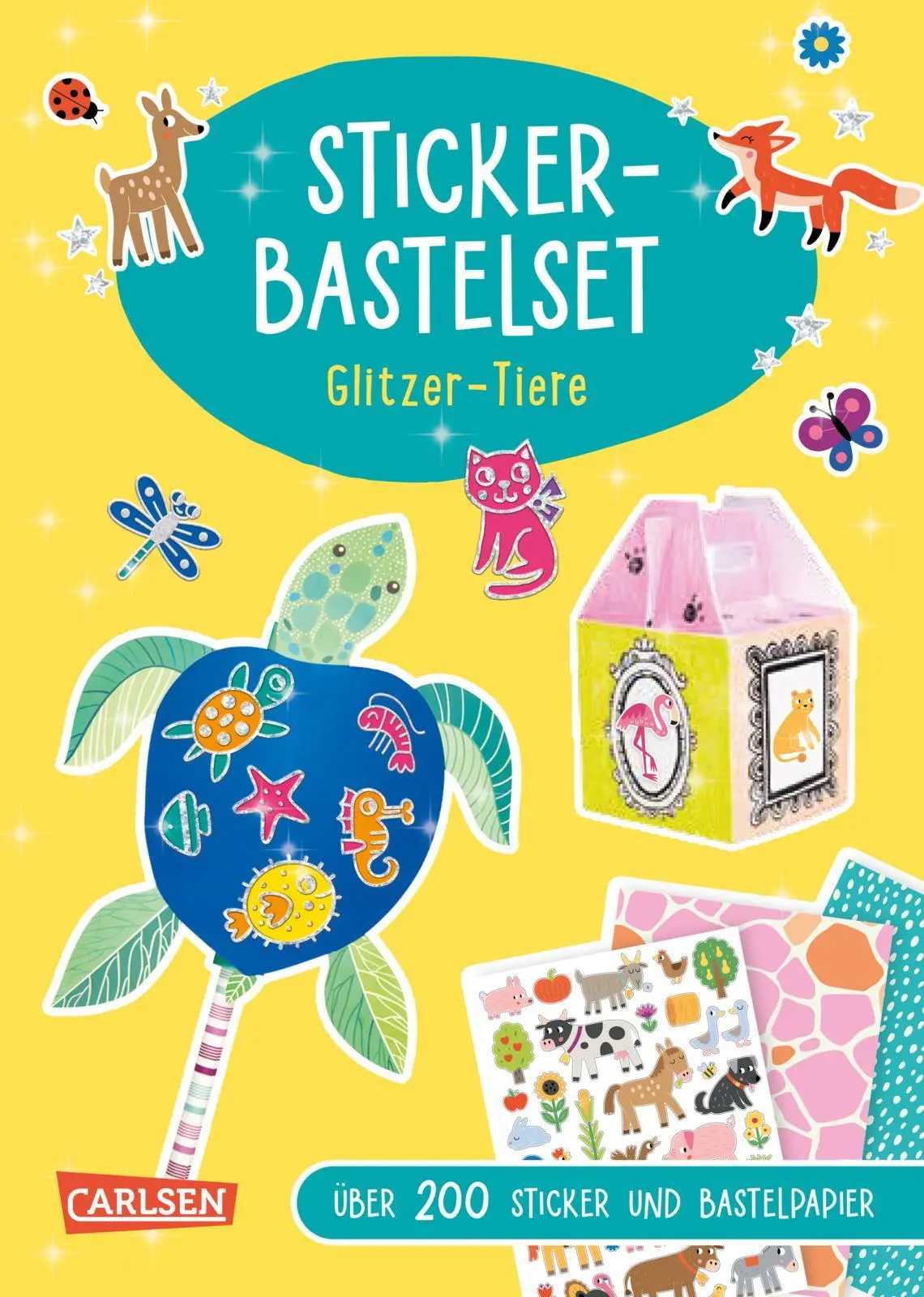 Cover: 9783551191892 | Bastelset für Kinder: Sticker-Bastelset: Glitzer-Tiere | Anton Poitier