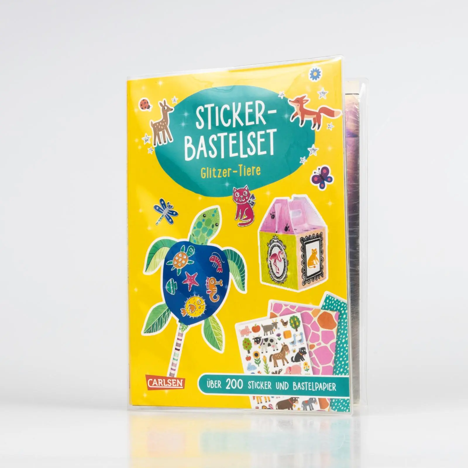 Bild: 9783551191892 | Bastelset für Kinder: Sticker-Bastelset: Glitzer-Tiere | Anton Poitier