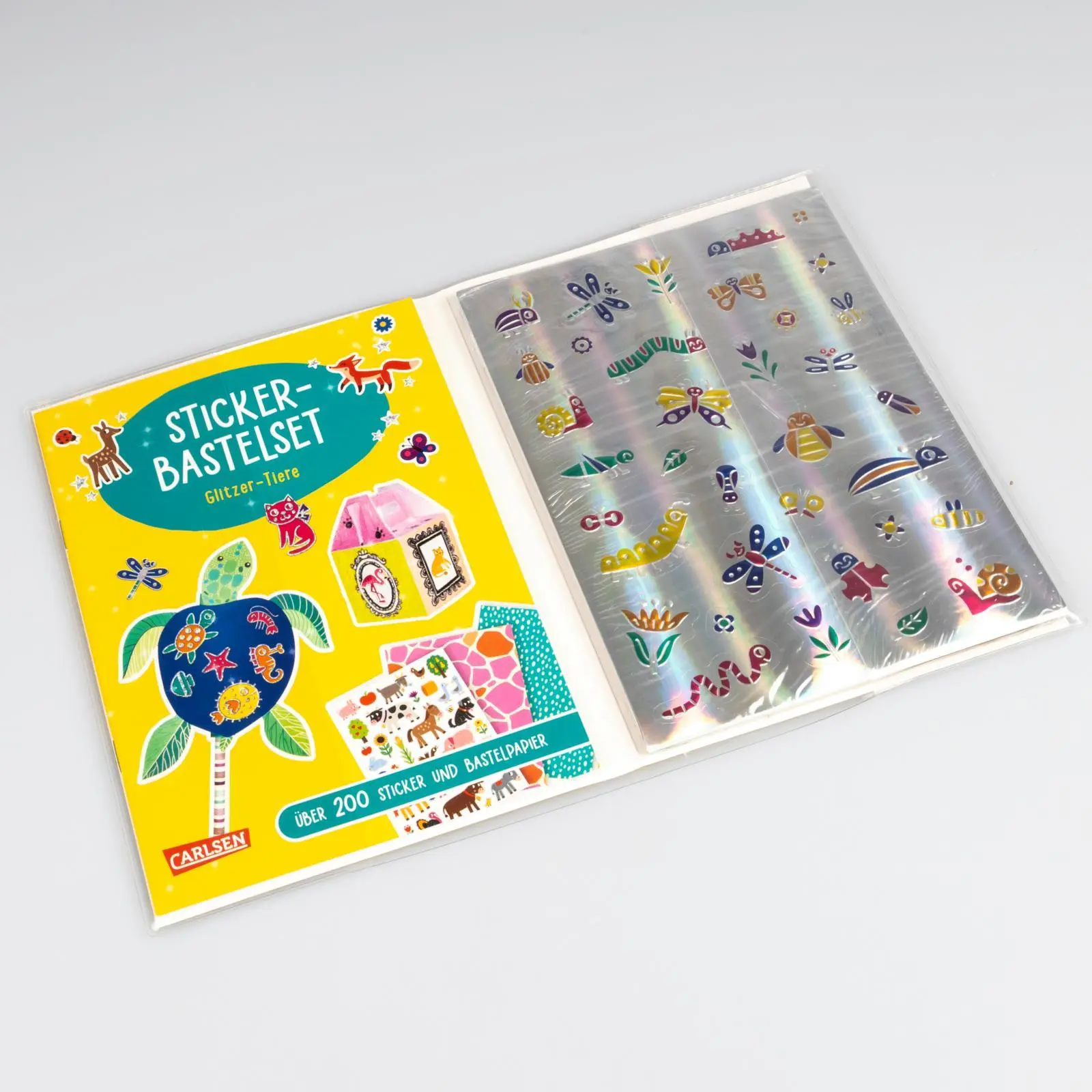 Bild: 9783551191892 | Bastelset für Kinder: Sticker-Bastelset: Glitzer-Tiere | Anton Poitier