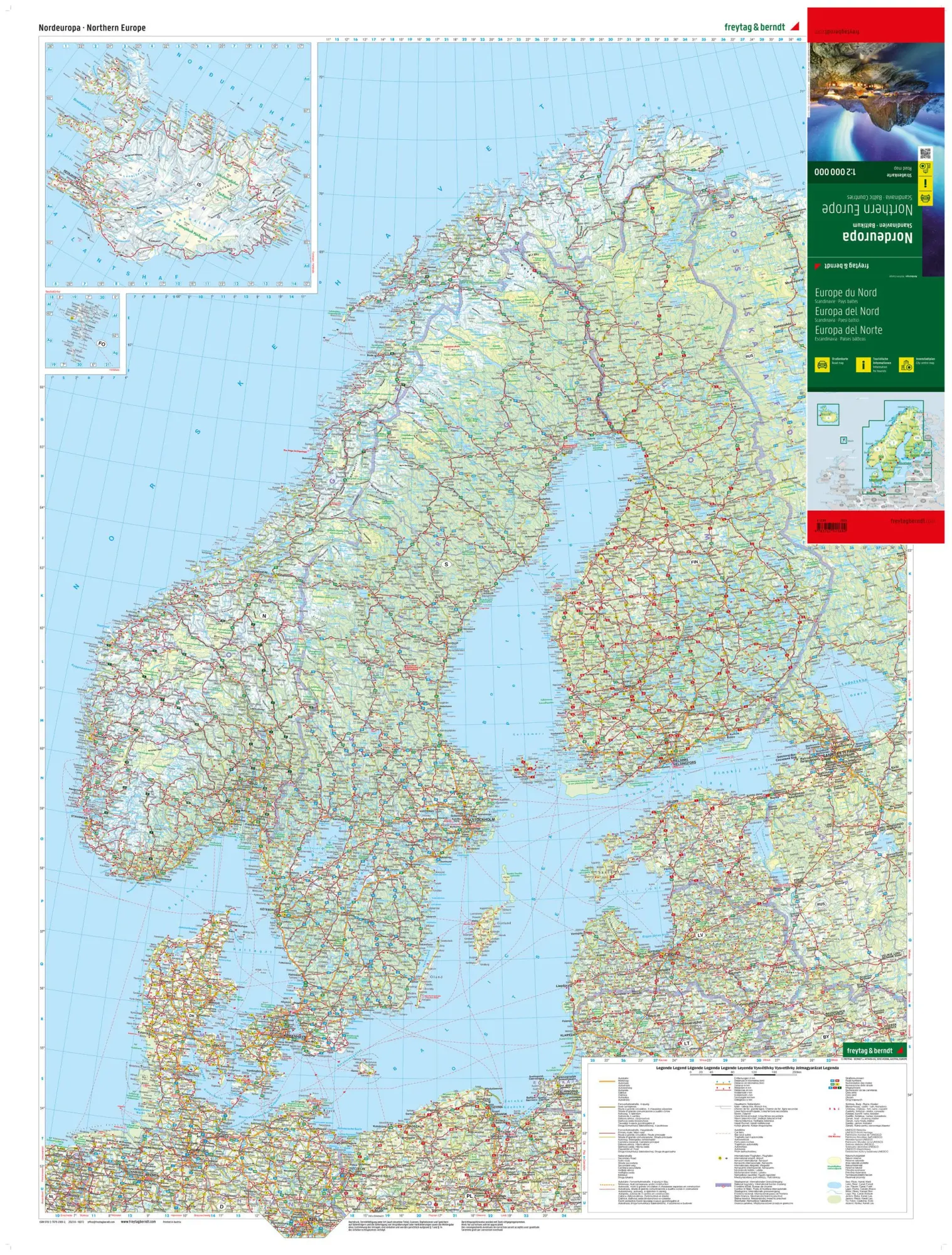Bild: 9783707921892 | Nordeuropa, Straßenkarte 1:2.000.000, freytag &amp; berndt | berndt | 2023