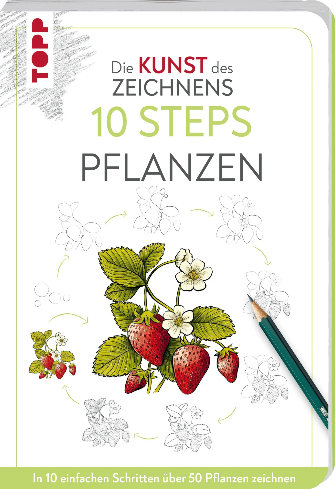 Cover: 9783735881892 | Die Kunst des Zeichnens 10 Steps - Pflanzen | Justine Lecouffe | Buch