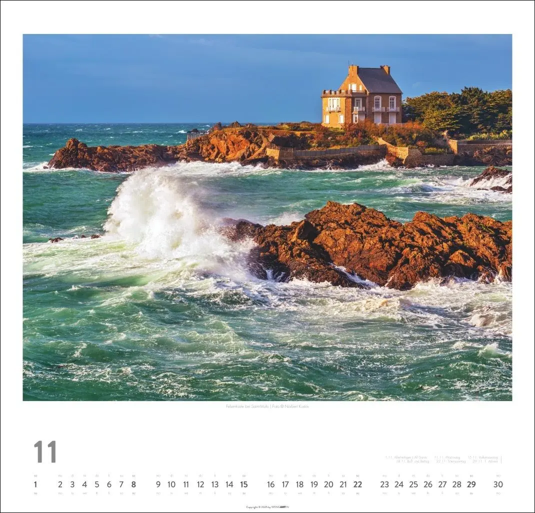 Bild: 9783839901892 | Bretagne Kalender 2026 - Stürmische Romantik | Norbert Kustos | 14 S.