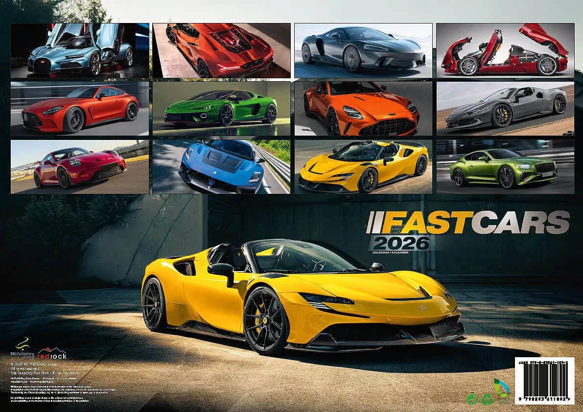 Bild: 9798893611892 | Fast Cars 2026 | Sportwagen Kalender | Kalender | 14 S. | Deutsch