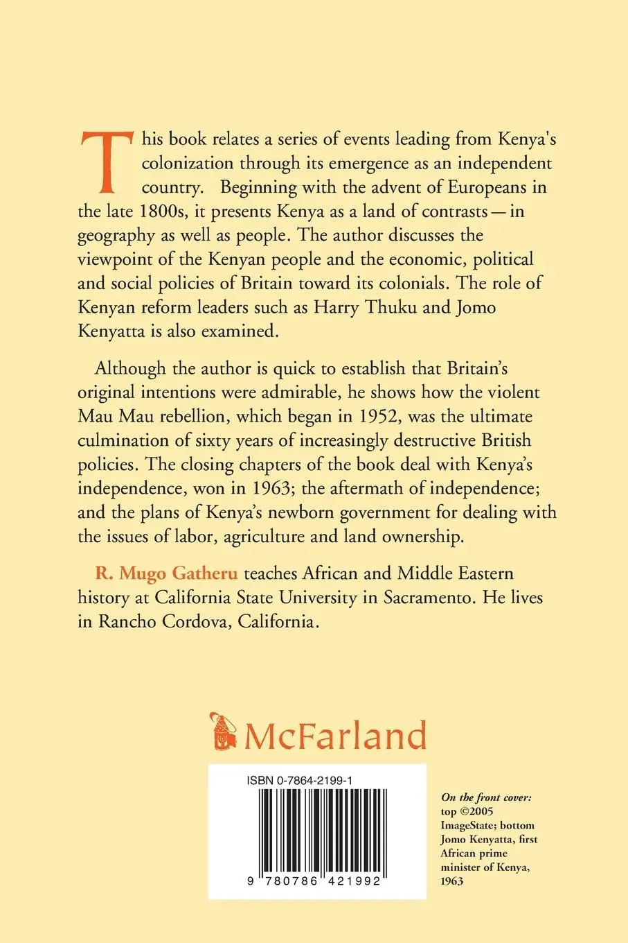 Rückseite: 9780786421992 | Kenya | From Colonization to Independence, 1888-1970 | R. Mugo Gatheru