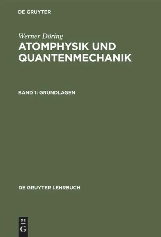 Cover: 9783110081992 | Grundlagen | Werner Döring | Buch | 461 S. | Deutsch | 1981