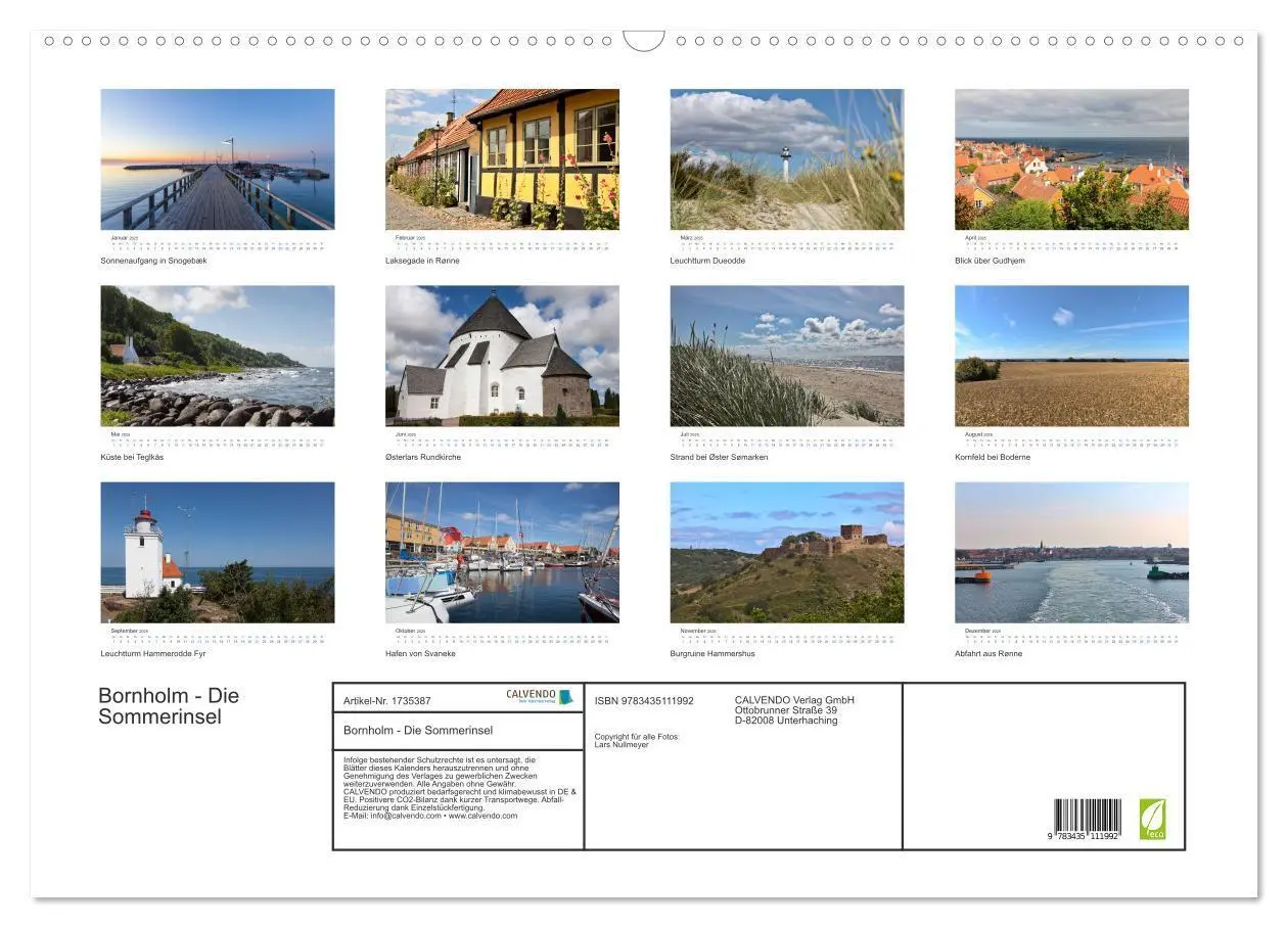Bild: 9783435111992 | Bornholm - Die Sommerinsel (Wandkalender 2025 DIN A2 quer),...