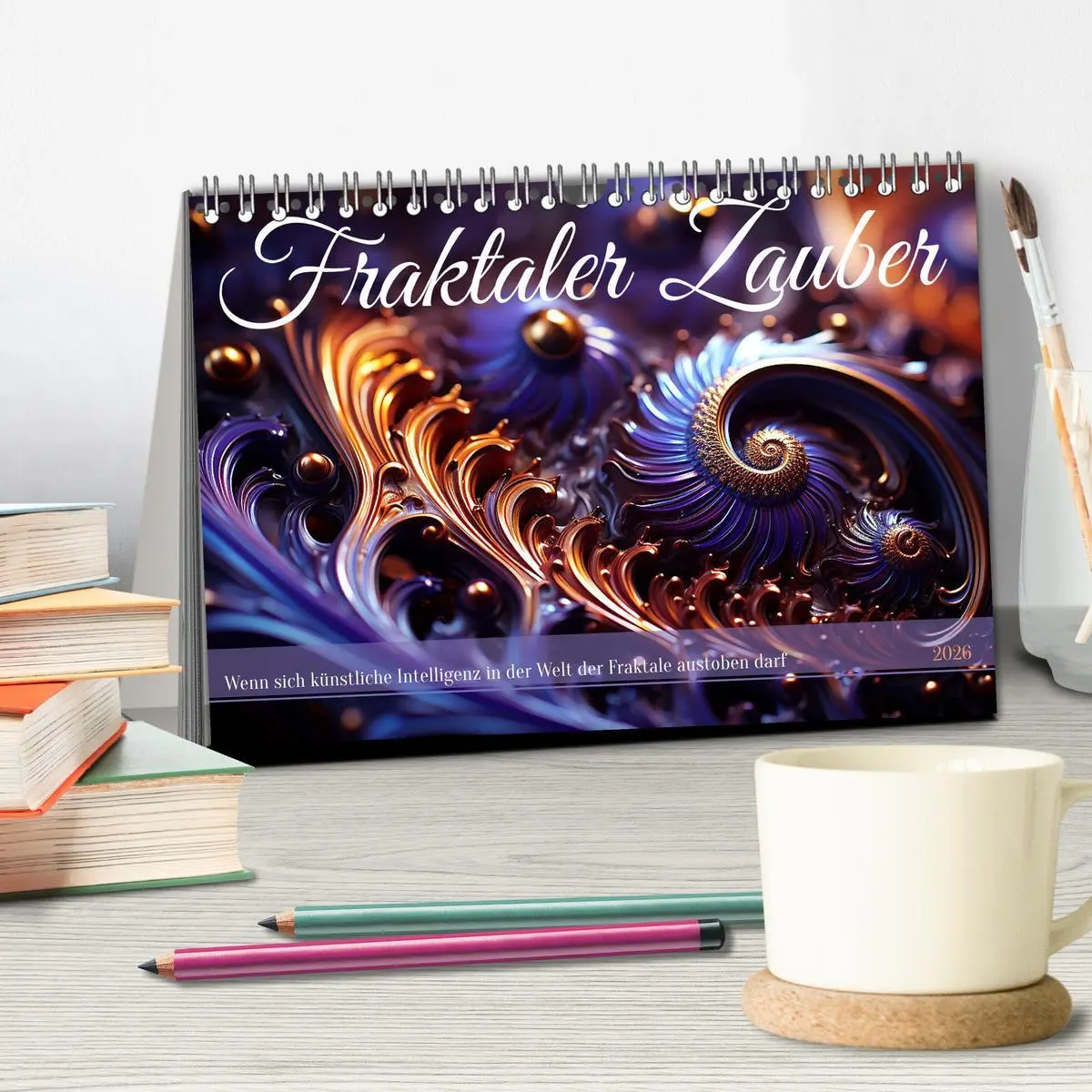 Bild: 9783457511992 | Fraktaler Zauber (Tischkalender 2026 DIN A5 quer), CALVENDO...