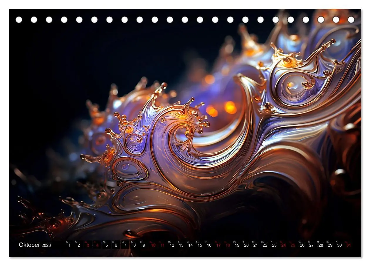Bild: 9783457511992 | Fraktaler Zauber (Tischkalender 2026 DIN A5 quer), CALVENDO...