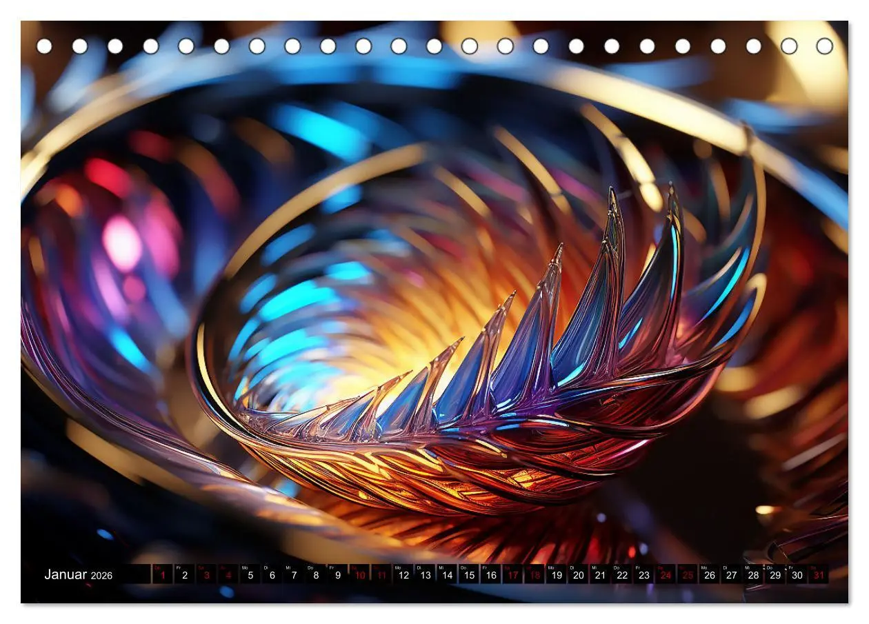 Bild: 9783457511992 | Fraktaler Zauber (Tischkalender 2026 DIN A5 quer), CALVENDO...