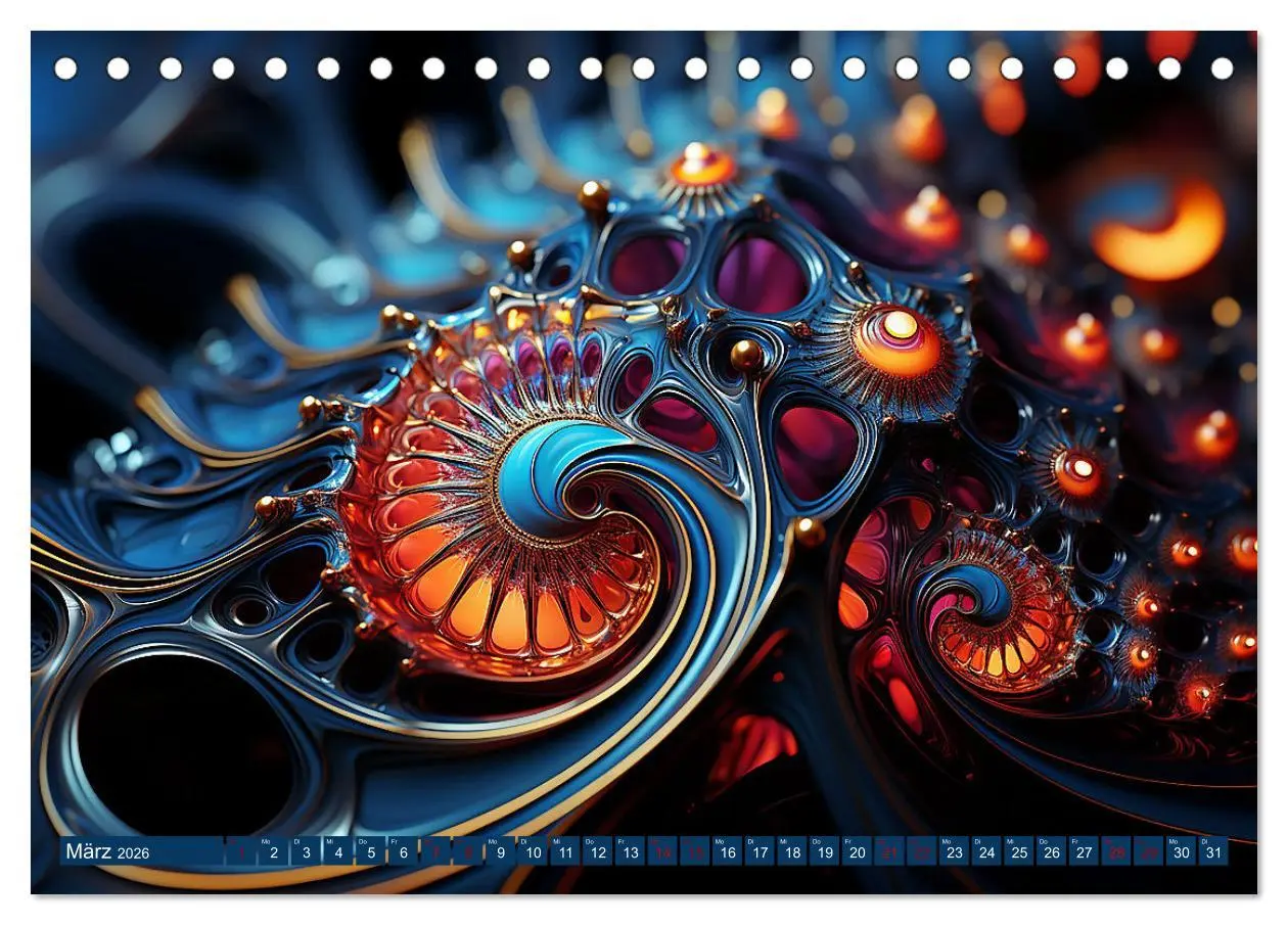 Bild: 9783457511992 | Fraktaler Zauber (Tischkalender 2026 DIN A5 quer), CALVENDO...
