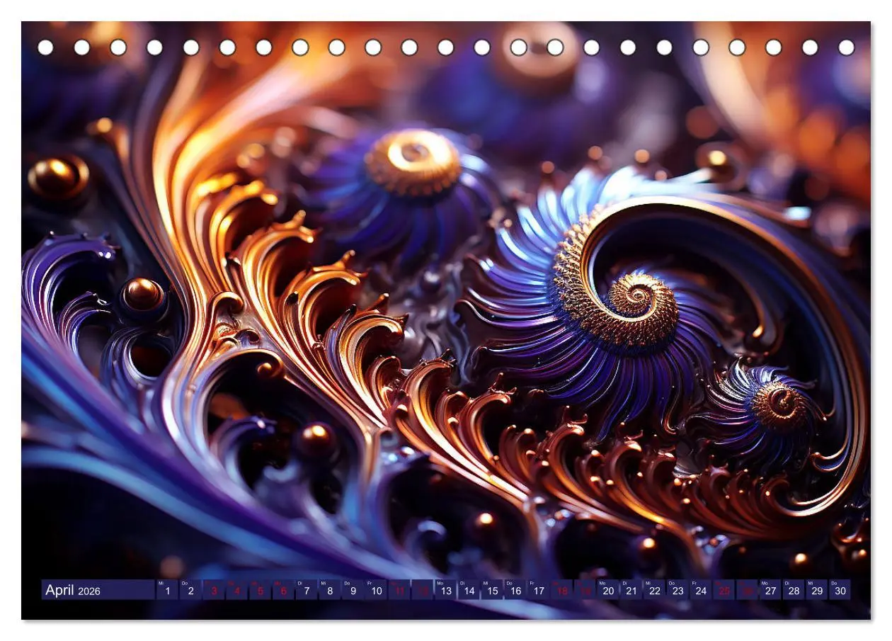Bild: 9783457511992 | Fraktaler Zauber (Tischkalender 2026 DIN A5 quer), CALVENDO...