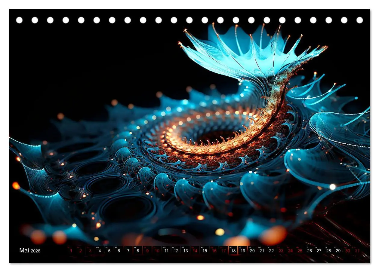 Bild: 9783457511992 | Fraktaler Zauber (Tischkalender 2026 DIN A5 quer), CALVENDO...