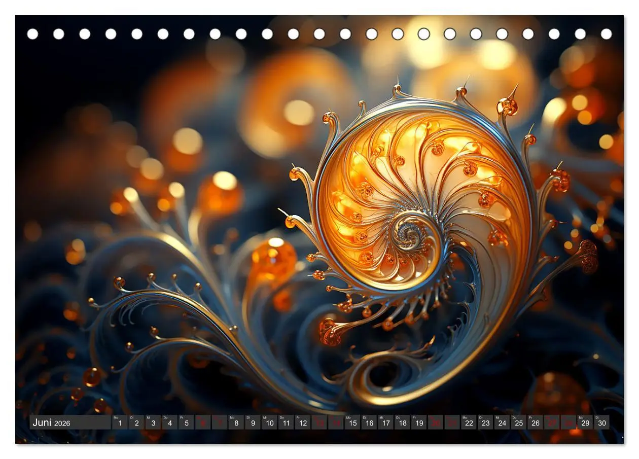Bild: 9783457511992 | Fraktaler Zauber (Tischkalender 2026 DIN A5 quer), CALVENDO...