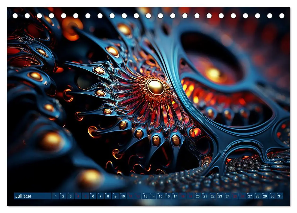 Bild: 9783457511992 | Fraktaler Zauber (Tischkalender 2026 DIN A5 quer), CALVENDO...