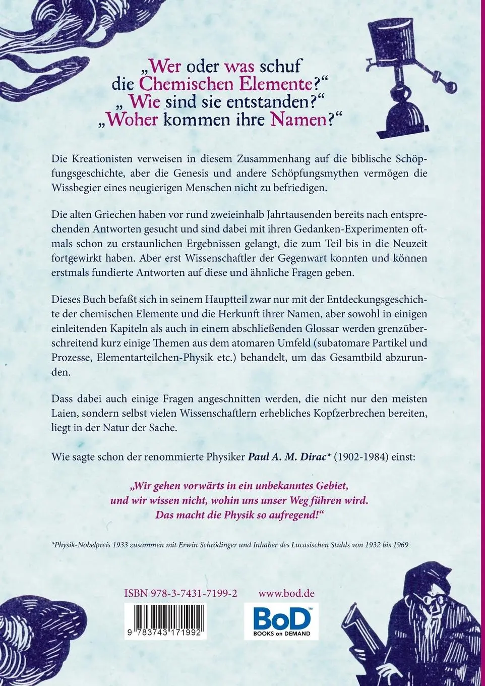 Rückseite: 9783743171992 | Die Entdeckung der Chemischen Elemente und die Etymologie ihrer Namen