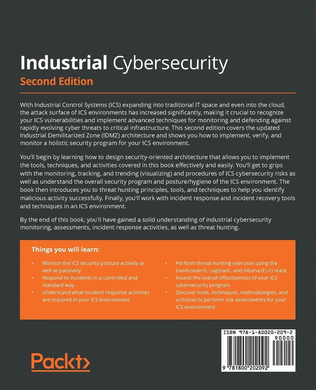 Rückseite: 9781800202092 | Industrial Cybersecurity - Second Edition | Pascal Ackerman | Buch