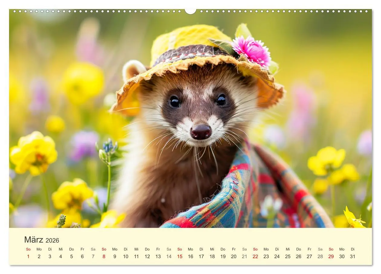 Bild: 9783457402092 | Kecke Marder. Charmante und niedliche Fashion-Ikonen (Wandkalender...