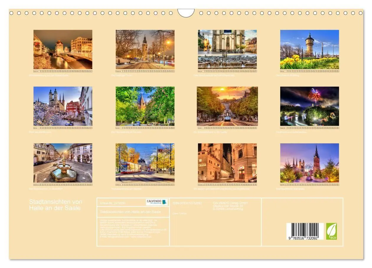 Bild: 9783516732092 | Stadtansichten von Halle an der Saale (Wandkalender 2026 DIN A3...