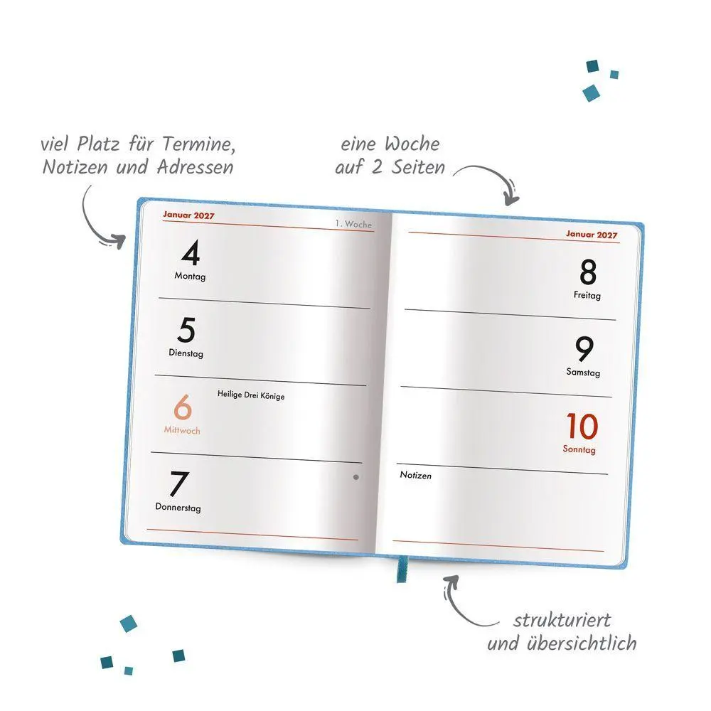 Bild: 4251901512192 | TRÖTSCH - Taschenkalender A7 Soft Touch Punkte 2027 | KG | Kalender