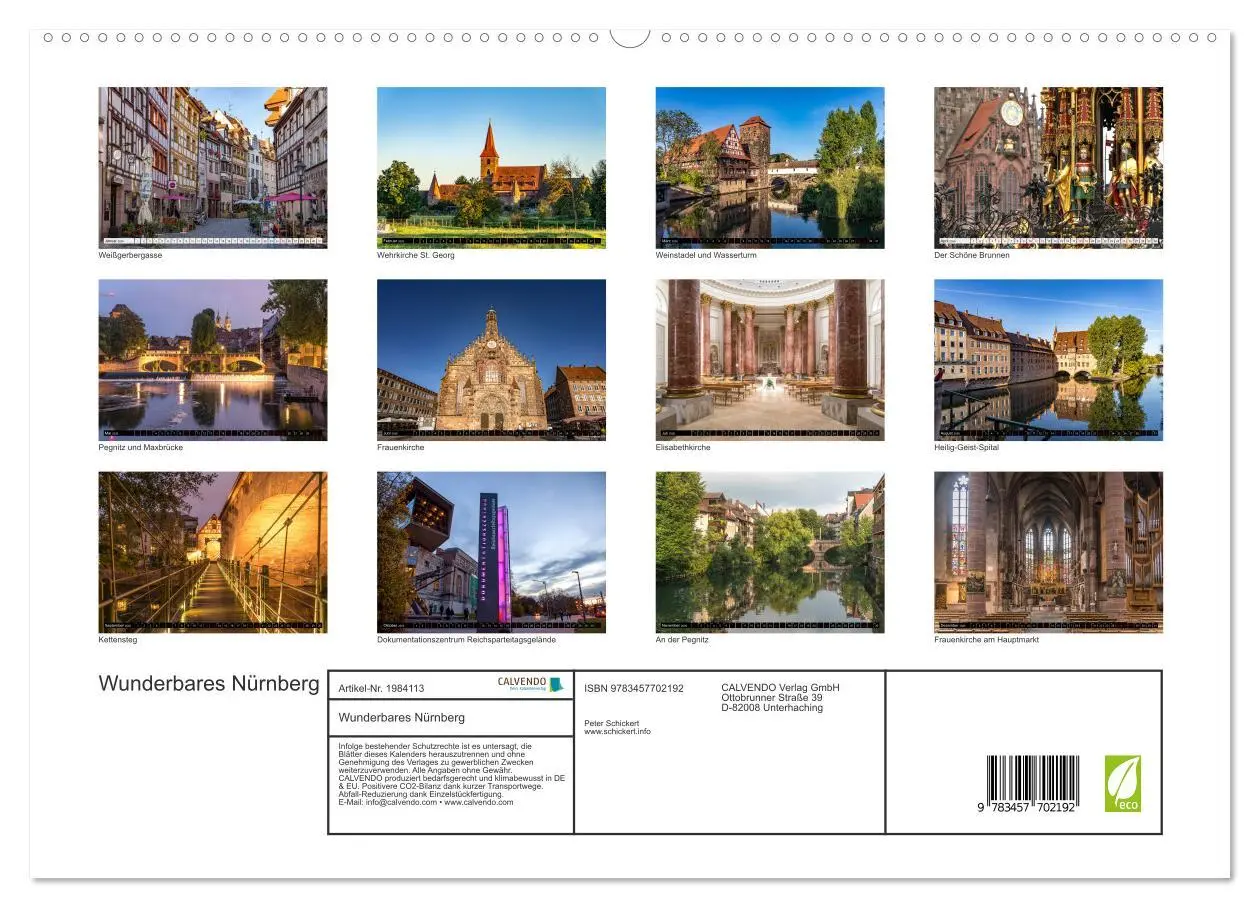 Bild: 9783457702192 | Wunderbares Nürnberg (hochwertiger Premium Wandkalender 2026 DIN A2...