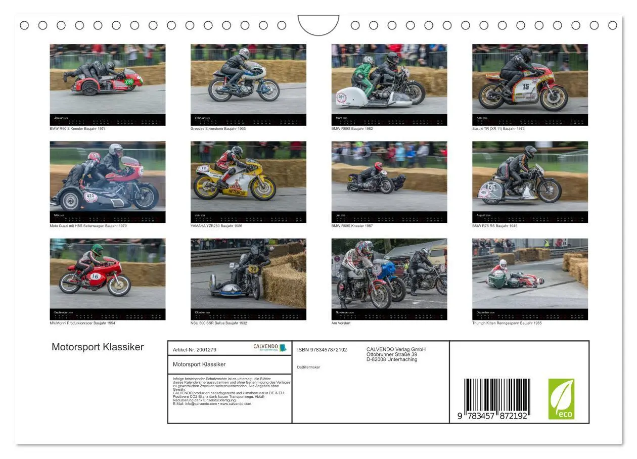 Bild: 9783457872192 | Motorsport Klassiker (Wandkalender 2026 DIN A4 quer), CALVENDO...