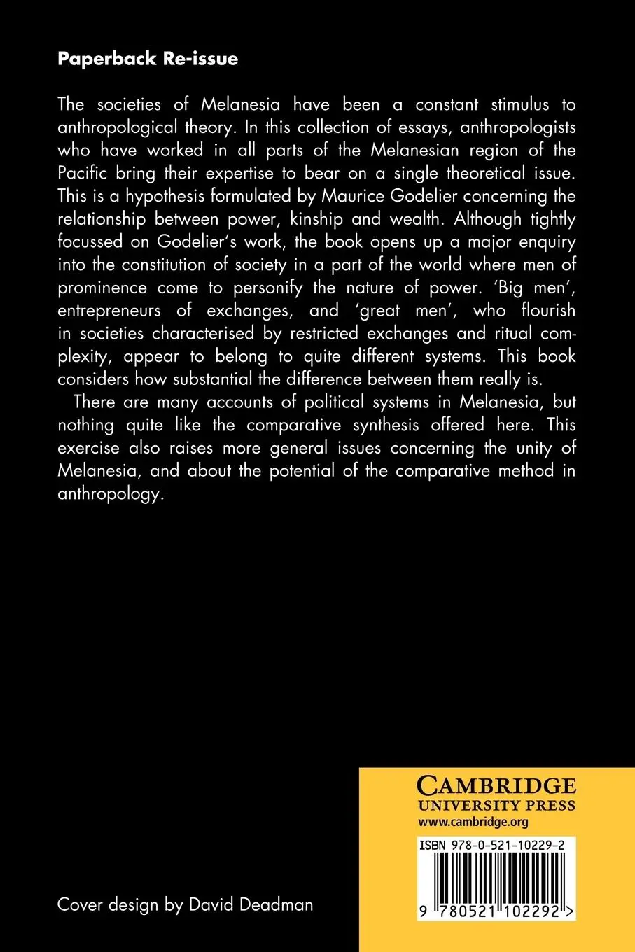 Rückseite: 9780521102292 | Big Men and Great Men | Personifications of Power in Melanesia | Buch