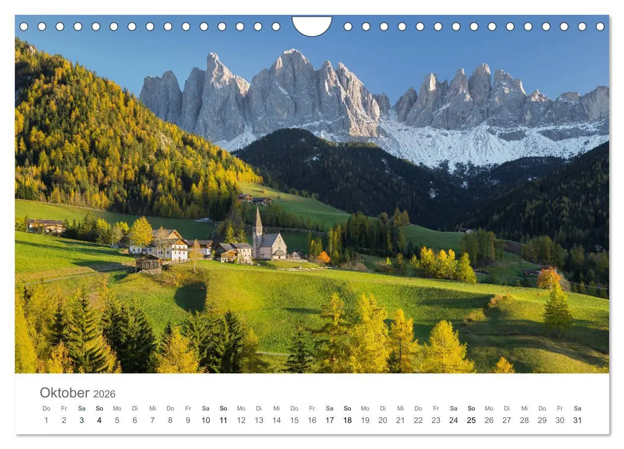 Bild: 9783457862292 | Die Schönheit der Alpen (Wandkalender 2026 DIN A4 quer), CALVENDO...