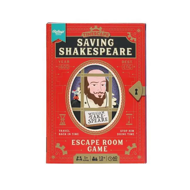 Cover: 810073342392 | Timescape: Saving Shakespeare | An Escape Room Game | Ridley'S Games