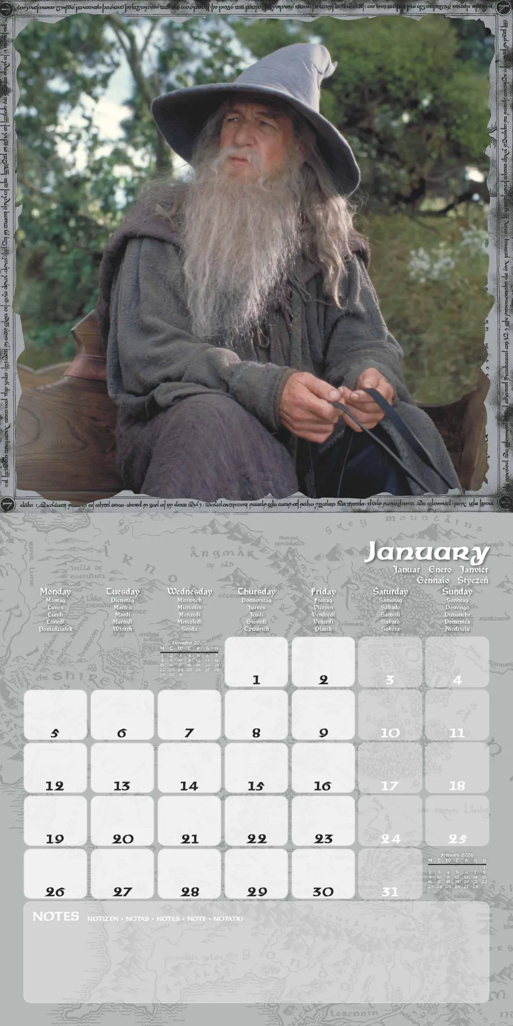 Bild: 9781804232392 | LORD OF THE RINGS - Broschürenkalender 30 x 30 | Kalender | 28 S.