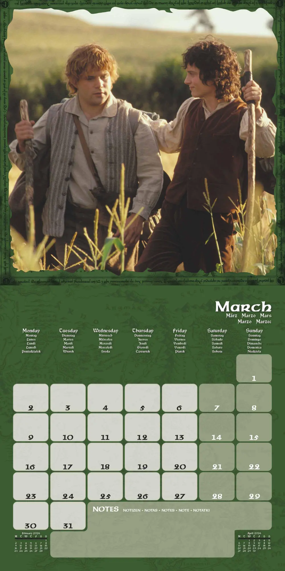Bild: 9781804232392 | LORD OF THE RINGS - Broschürenkalender 30 x 30 | Kalender | 28 S.