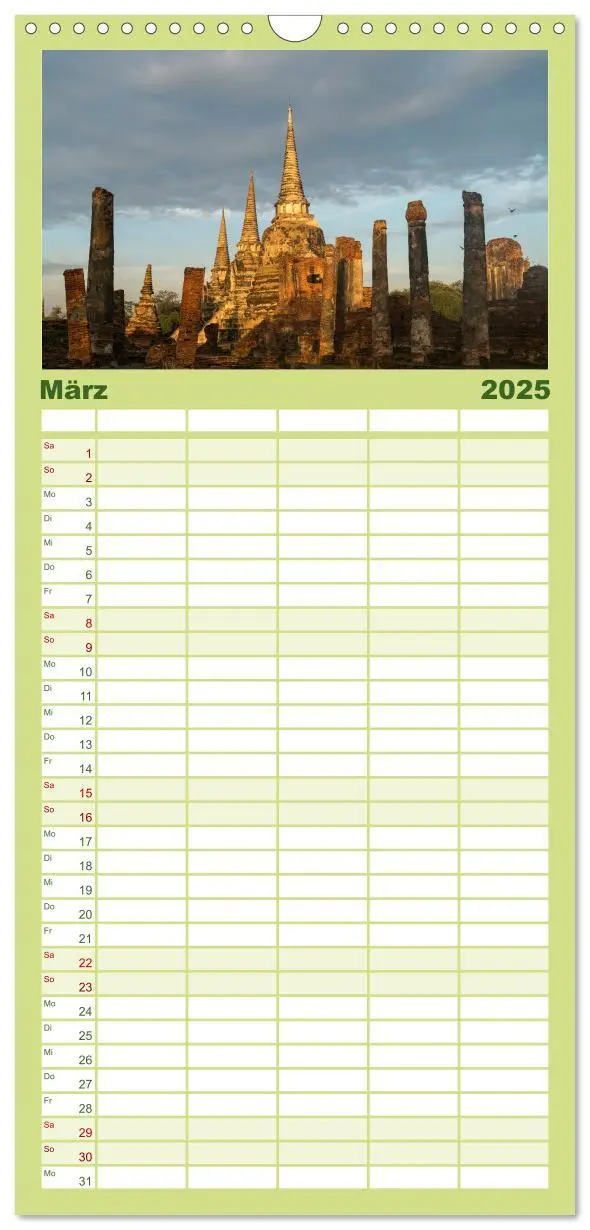 Bild: 9783457092392 | Familienplaner 2025 - Asien - Thailand mit 5 Spalten (Wandkalender,...
