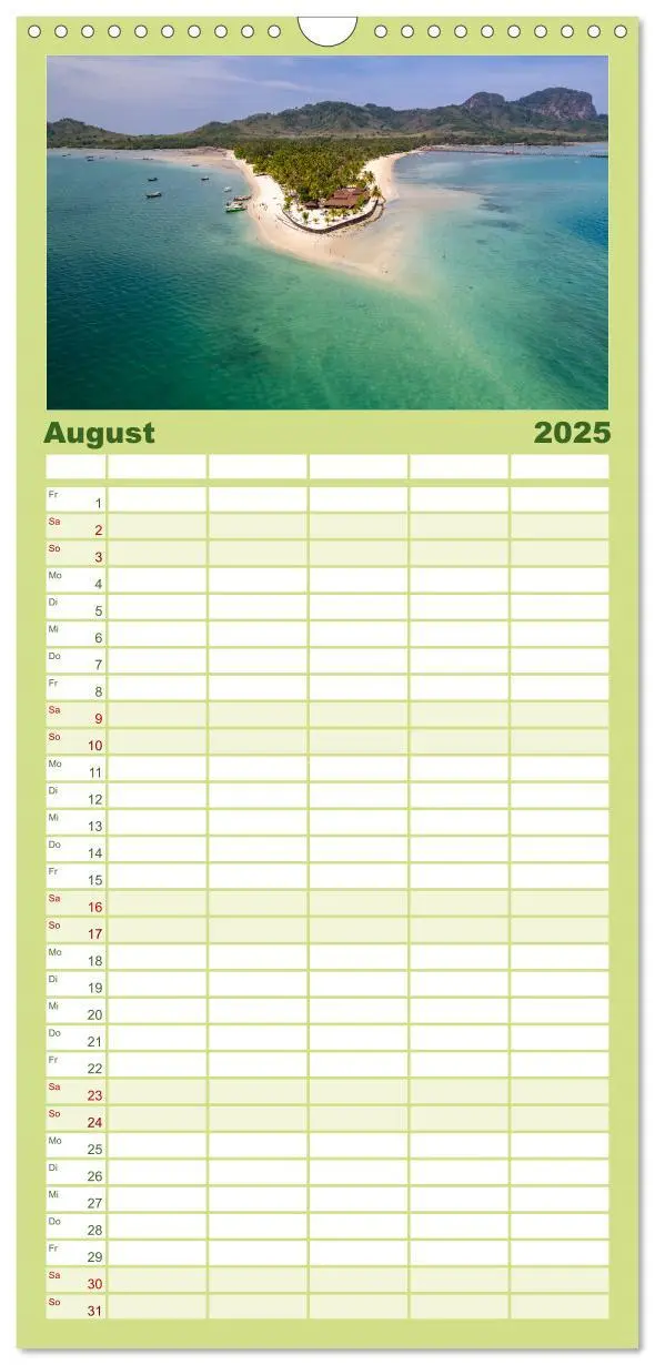 Bild: 9783457092392 | Familienplaner 2025 - Asien - Thailand mit 5 Spalten (Wandkalender,...