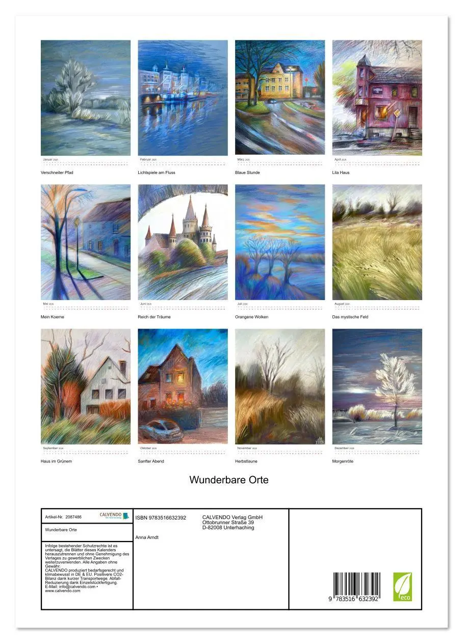 Bild: 9783516632392 | Wunderbare Orte (Wandkalender 2026 DIN A3 hoch), CALVENDO...