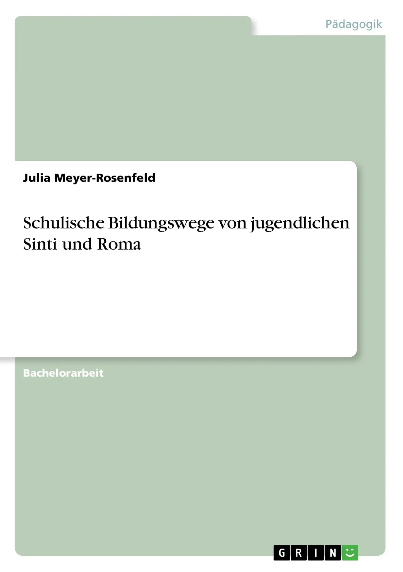 Cover: 9783668272392 | Schulische Bildungswege von jugendlichen Sinti und Roma | Taschenbuch