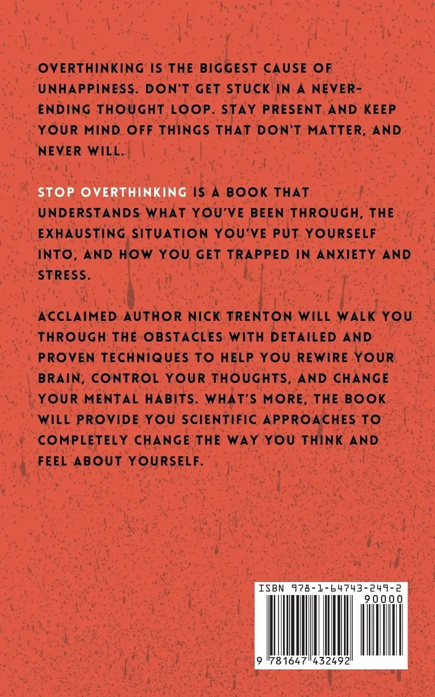 Rückseite: 9781647432492 | Stop Overthinking | Nick Trenton | Taschenbuch | Englisch | 2021