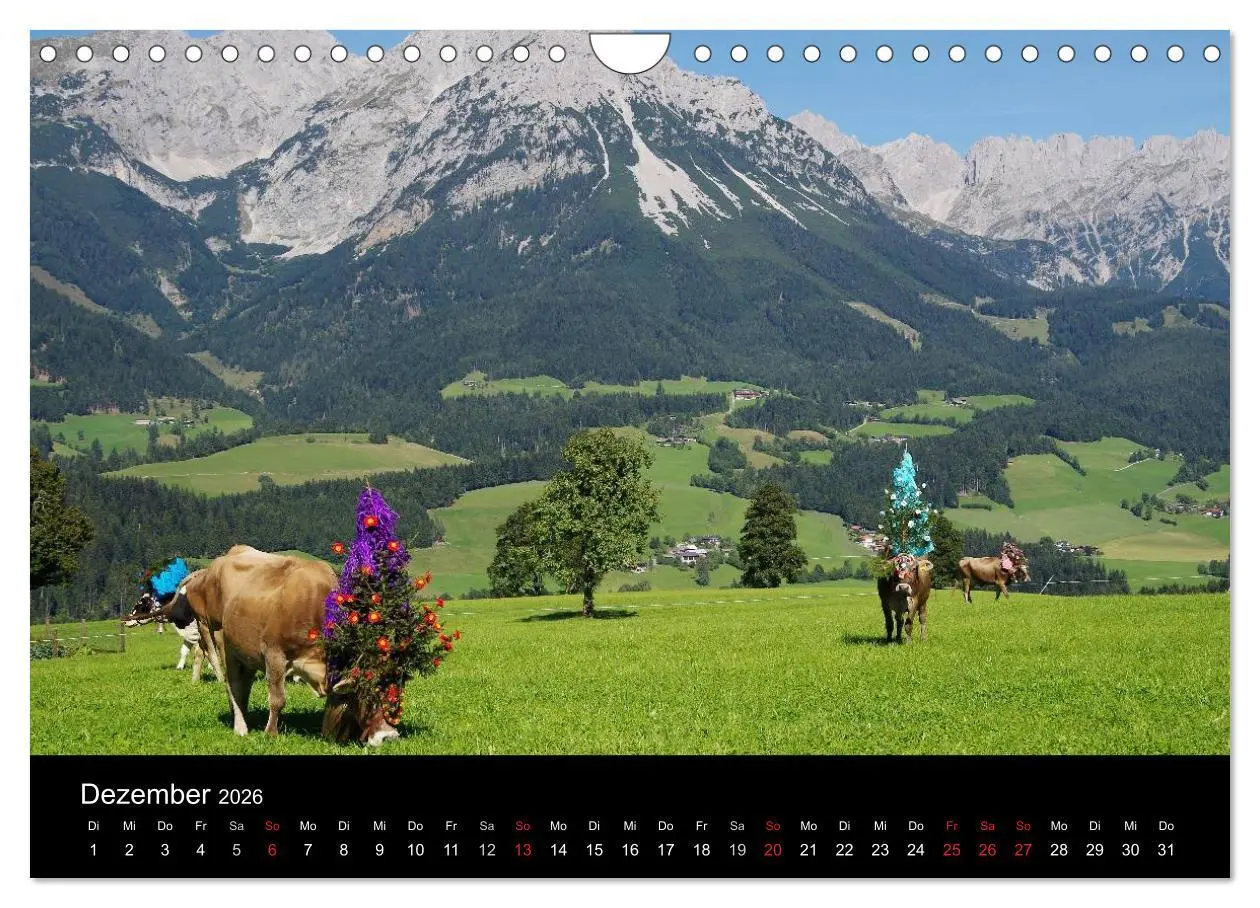 Bild: 9783516002492 | Almabtrieb in Tirol (Wandkalender 2026 DIN A4 quer), CALVENDO...